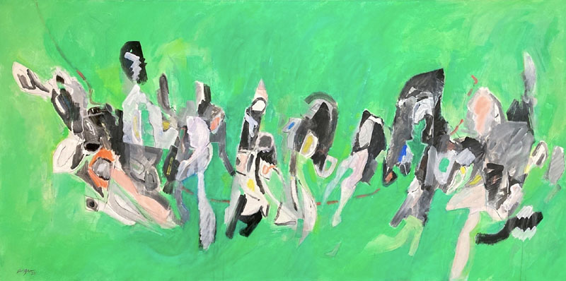 Life's Puzzle Pieces 36 x 72  Acrylic on Canvas