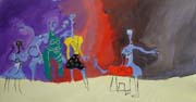 Charades 18 x 36 Acrylic on Canvas   