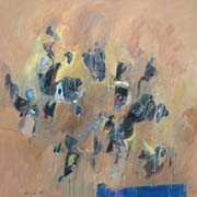 Cinnamon Blue 48 x 48 Acrylic on Canvas
