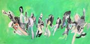 Life's Puzzle Pieces 36 x 72  Acrylic on Canvas